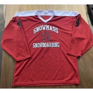 Snowmass Snowboarding Men's Long Sleeve Red Jersey 4 Anderson Teamwork XL